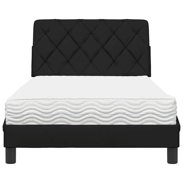 Bett mit Matratze Schwarz 100x200 cm
