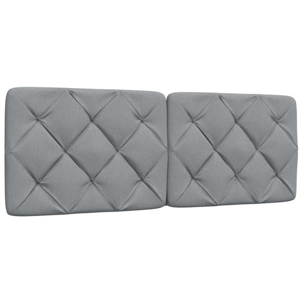 vidaXL Lit avec matelas Gris clair 120x200 cm Tissu