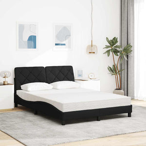 Bett mit Matratze Schwarz 120x200 cm