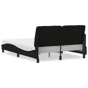 Bett mit Matratze Schwarz 120x200 cm