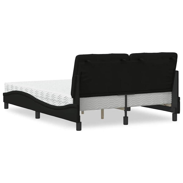 Bett mit Matratze Schwarz 120x200 cm