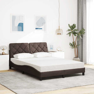 Bett mit Matratze Dunkelbraun 120x200 cm