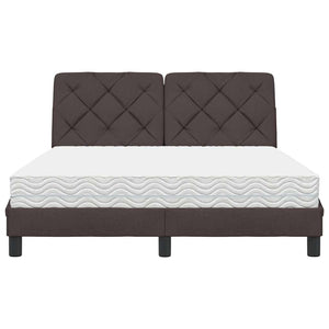 Bett mit Matratze Dunkelbraun 120x200 cm