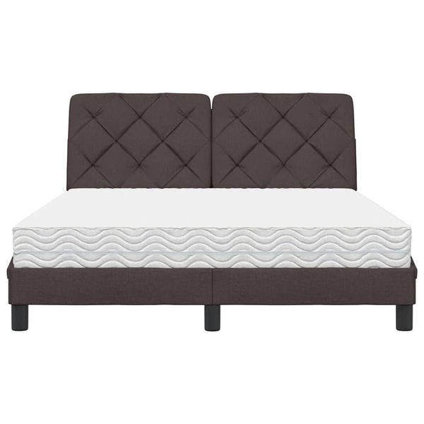 Bett mit Matratze Dunkelbraun 120x200 cm