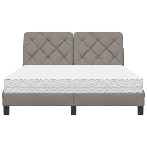 Bett mit Matratze Taupe 120x200 cm