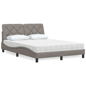 Bett mit Matratze Taupe 120x200 cm