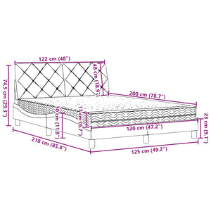 Bett mit Matratze Creme 120x200 cm