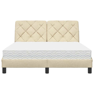 Bett mit Matratze Creme 120x200 cm