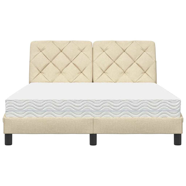 Bett mit Matratze Creme 120x200 cm