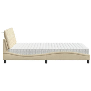 Bett mit Matratze Creme 120x200 cm