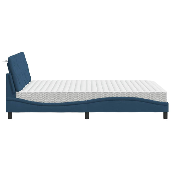Bett mit Matratze Blau 120x200 cm