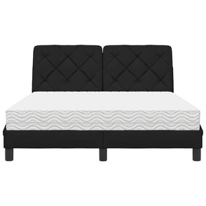 Bett mit Matratze Schwarz 140x190 cm