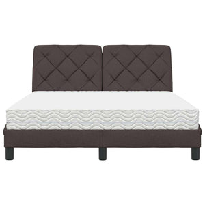 Bett mit Matratze Dunkelbraun 140x190 cm