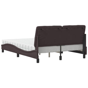 Bett mit Matratze Dunkelbraun 140x190 cm