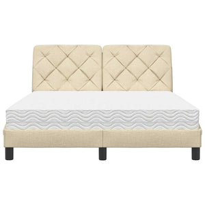 Bett mit Matratze Creme 140x190 cm
