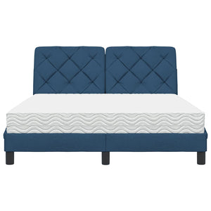 Bett mit Matratze Blau 140x190 cm