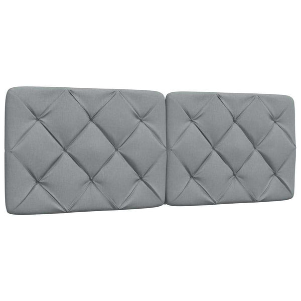 vidaXL Lit avec matelas Gris clair 140x200 cm Tissu