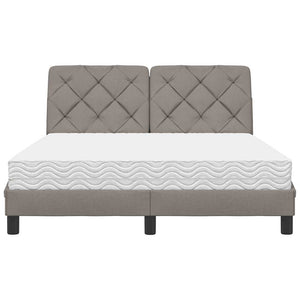 Bett mit Matratze Taupe 140x200 cm