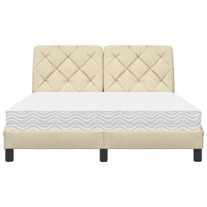 Bett mit Matratze Creme 140x200 cm