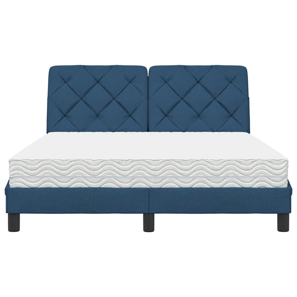 Bett mit Matratze Blau 140x200 cm