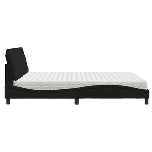 Bett mit Matratze Schwarz 180x200 cm
