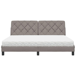 Bett mit Matratze Taupe 180x200 cm