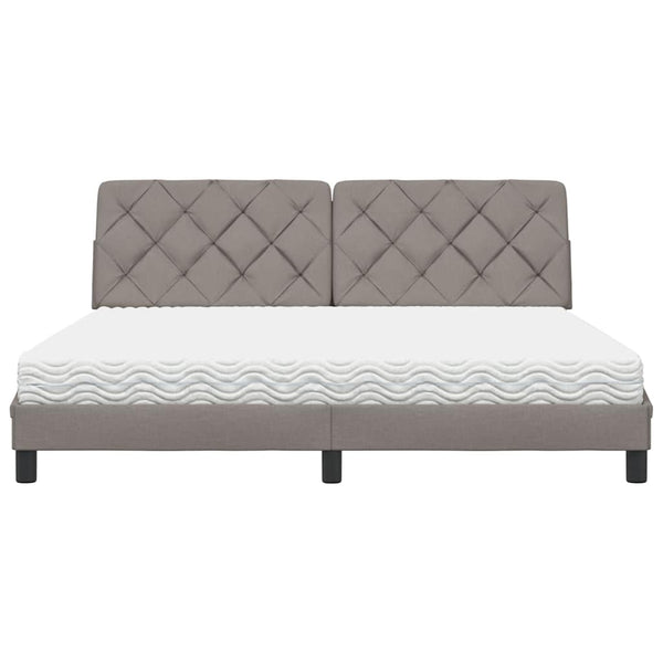Bett mit Matratze Taupe 180x200 cm