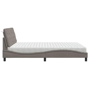 Bett mit Matratze Taupe 180x200 cm