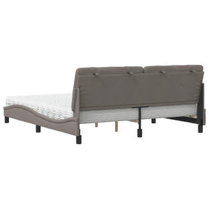 Bett mit Matratze Taupe 180x200 cm