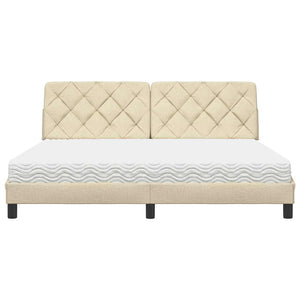 Bett mit Matratze Creme 180x200 cm