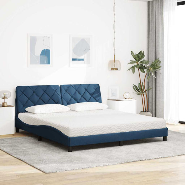 Bett mit Matratze Blau 180x200 cm