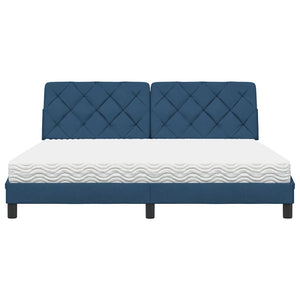 Bett mit Matratze Blau 180x200 cm