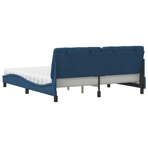 Bett mit Matratze Blau 180x200 cm