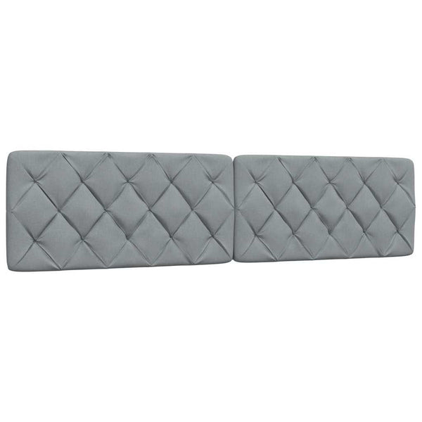 vidaXL Lit avec matelas Gris clair 200x200 cm Tissu