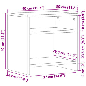 Nachttische 2er Set Altholz-Optik