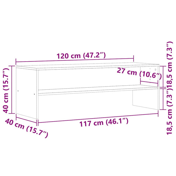 TV-Schrank Altholz-Optik 120 cm