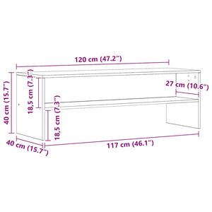 TV-Schrank Braun Artisan-Eiche 120 cm