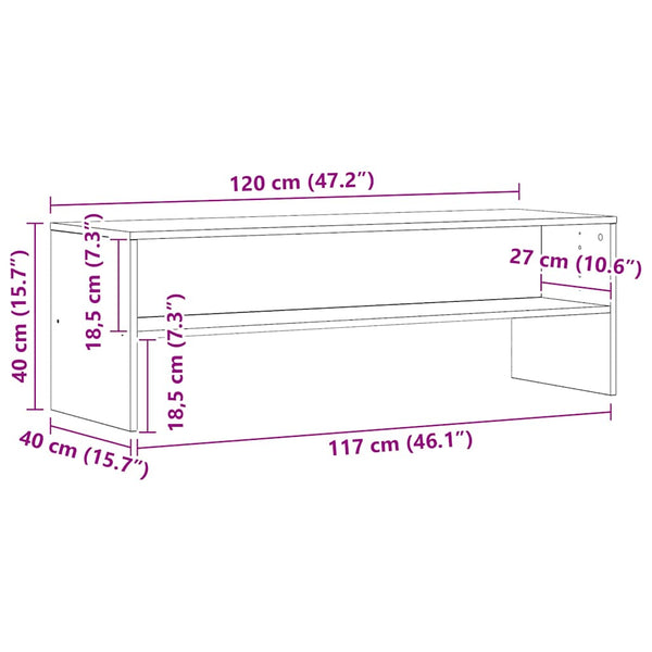 TV-Schrank Braun Artisan-Eiche 120 cm