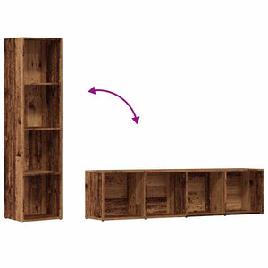 Bücherregal Altholz-Optik, 143 cm hoch