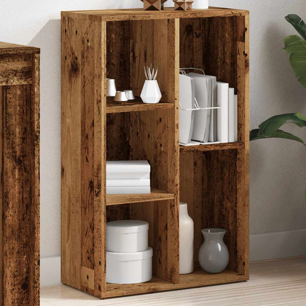 Bücherregal Altholz-Optik, 80 cm hoch