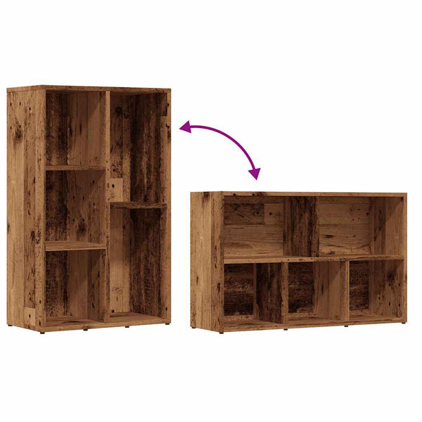 Bücherregal Altholz-Optik, 80 cm hoch