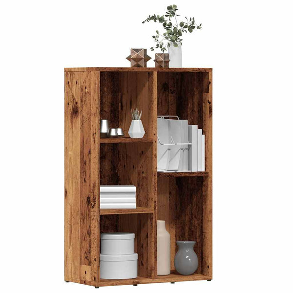 Bücherregal Altholz-Optik, 80 cm hoch