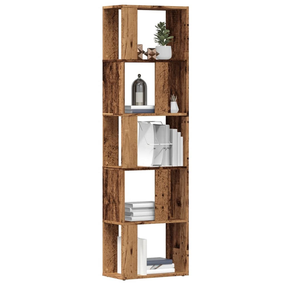 vidaXL Bookcase Reclaimed Wood Look 45x24x159 cm Engineered Wood