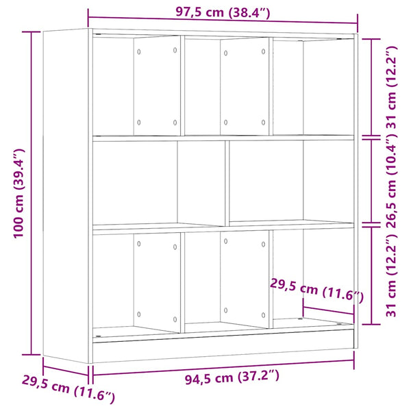 Bücherregal Altholz-Optik 100cm
