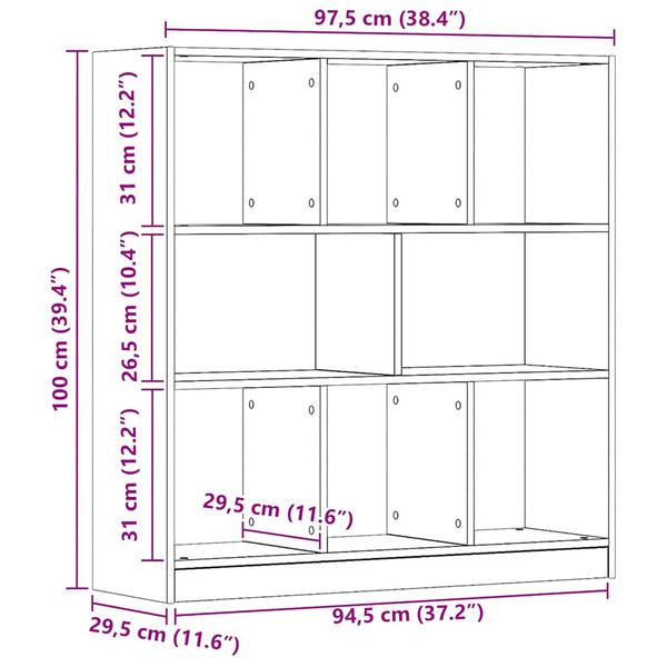Bücherregal Artisan Eiche 97,5x100 cm
