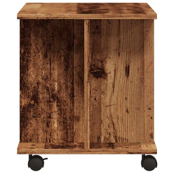 TV-Regal Altholz-Optik mit Rollen 80x40 cm
