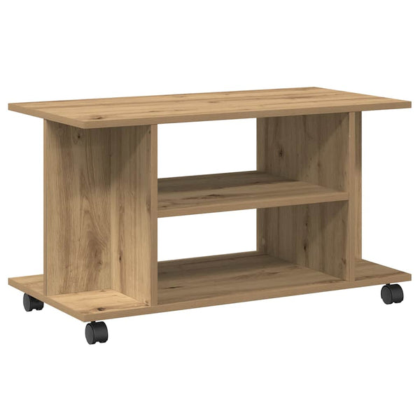 TV-Regal Artisan Eiche 80 cm mit Rollen
