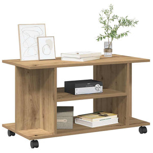 TV-Regal Artisan Eiche 80 cm mit Rollen
