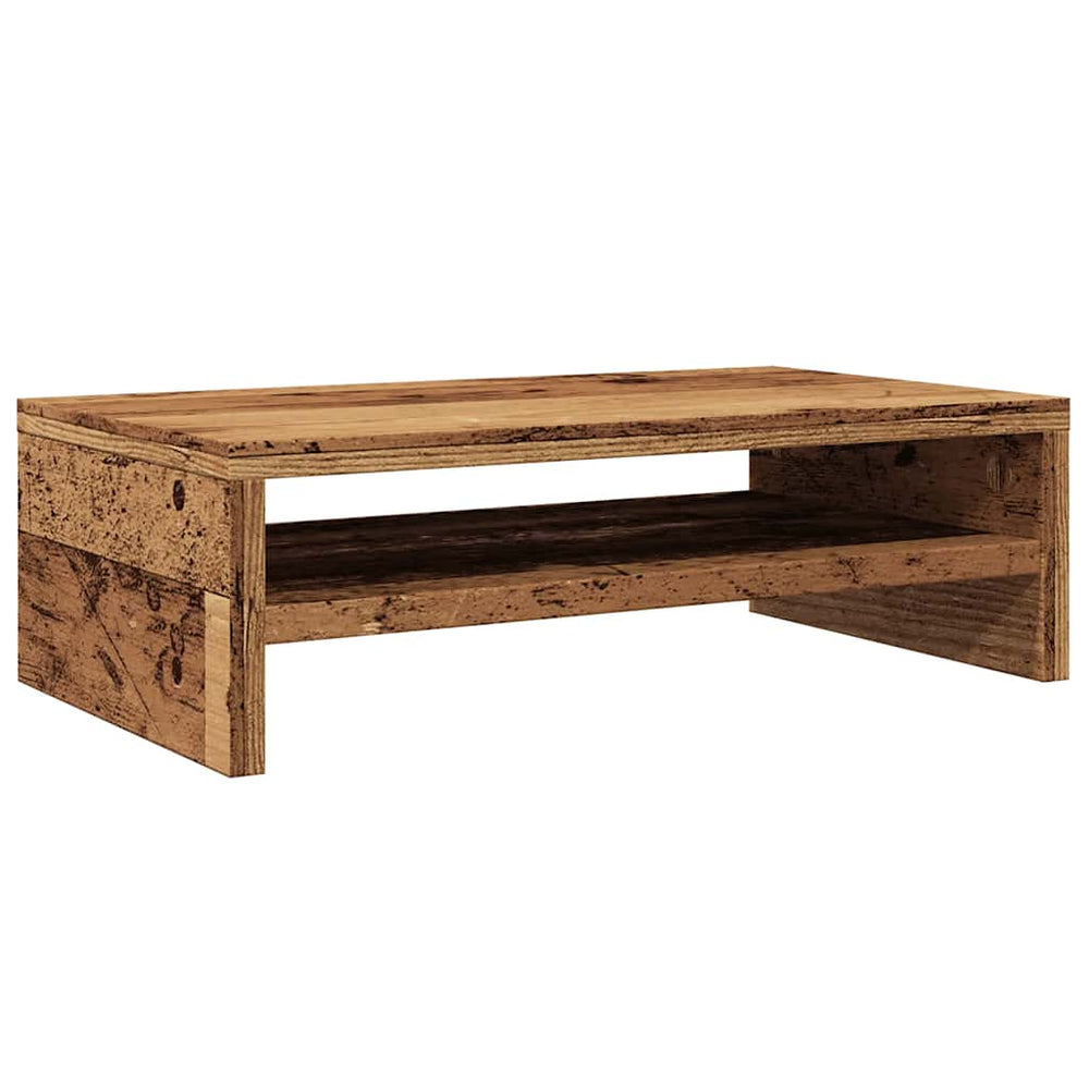 vidaXL Support d'écran aspect bois de récupération 42x24x13 cm Bois d'ingénierie