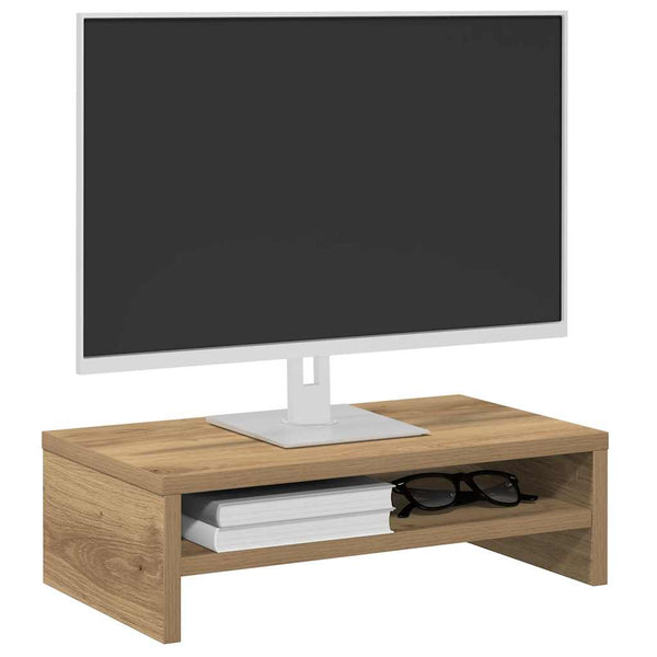 vidaXL Support d'écran chêne Artisan 42x24x13 cm Bois d'ingénierie